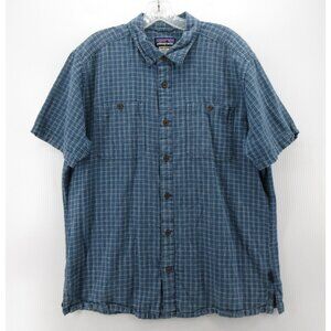 Patagonia Shirt Large Hemp Button Up Plaid Camp Y2K Organic Cotton